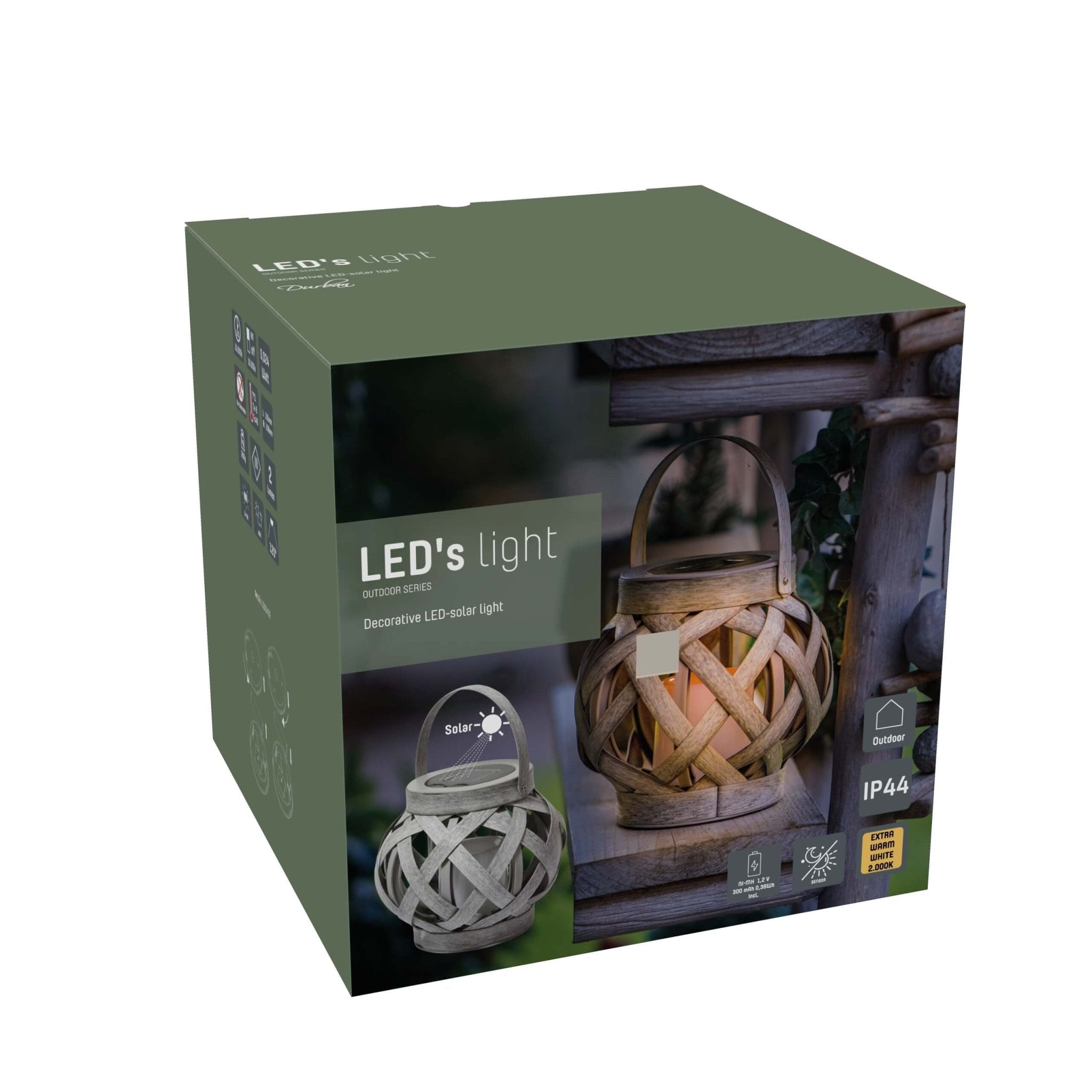 Solar LED Kaars tafellamp met sensor - Automatisch aan/uit - IP44 - 15 cm - LED.nl