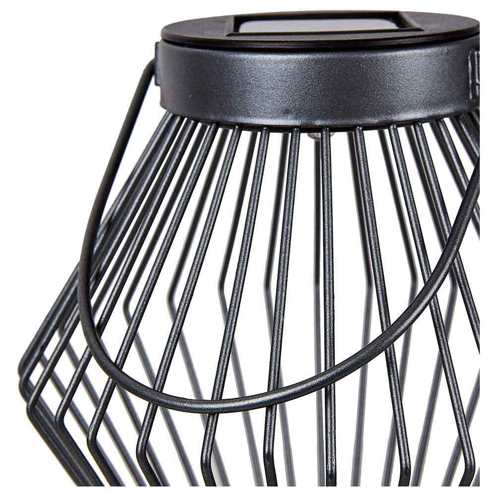 Solar LED Lantaarn Rotan 17 cm - Draadloos op zonne-energie - Grijs - LED.nl