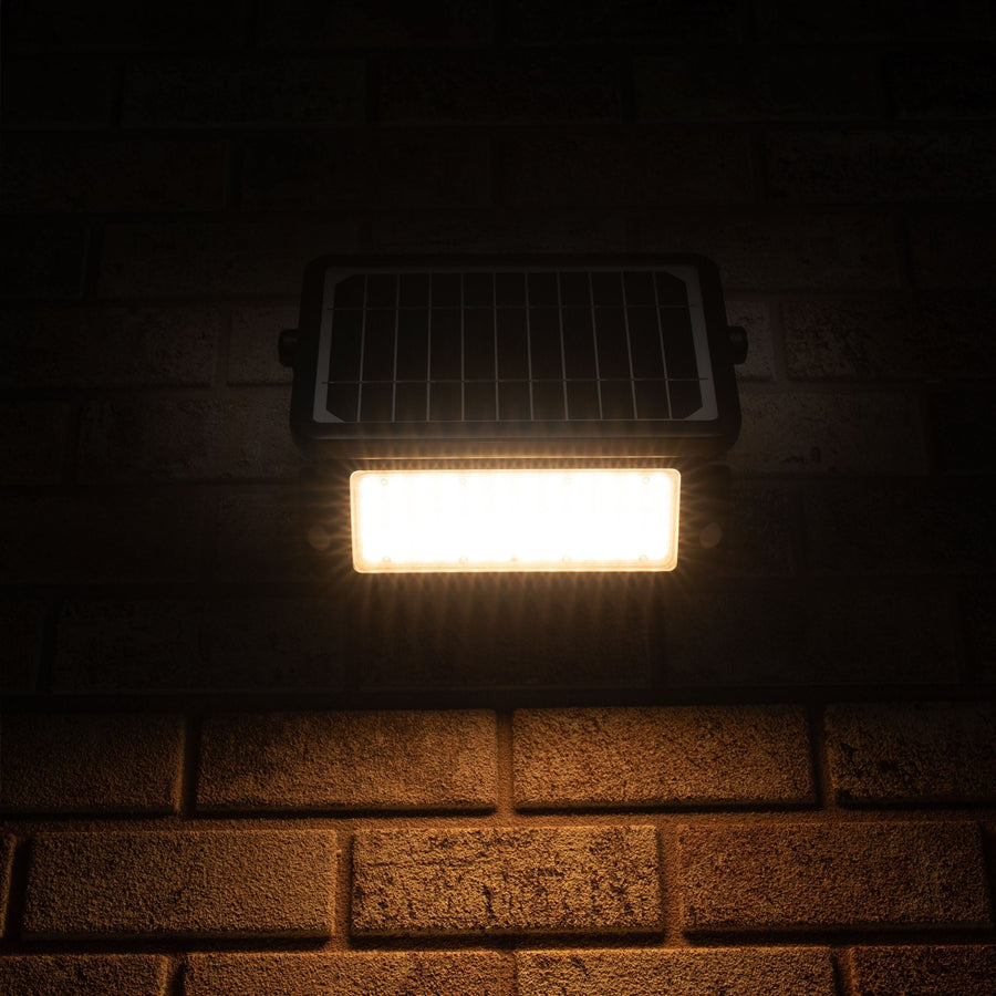 LED's Light Solar LED Schijnwerper met Bewegingssensor - 3 standen - Draadloos - 1080 Lumen - Zwart Buitenlampen LED.nl
