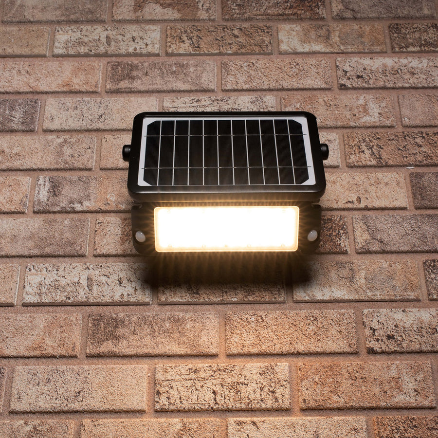 LED's Light Solar LED Schijnwerper met Bewegingssensor - 3 standen - Draadloos - 1080 Lumen - Zwart Buitenlampen LED.nl