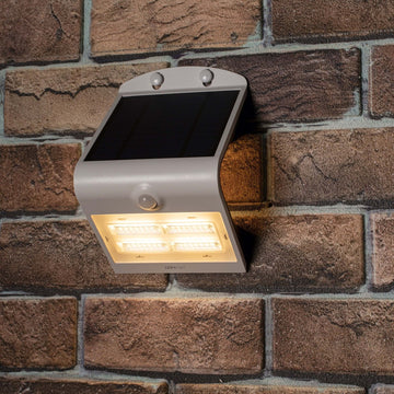 LED's Light Solar LED Wandleuchte mit Bewegungsmelder 400 - 3 Leuchtmodi - Automatisches An/Aus - Weiß - LED.de