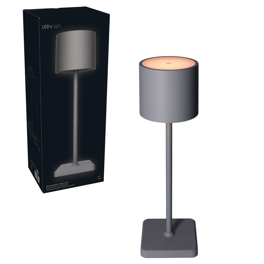 LED's Light Oplaadbare LED Tafellamp - Dimbaar via aanraking - Binnen en buiten - Grijs Tafellampenen LED.nl